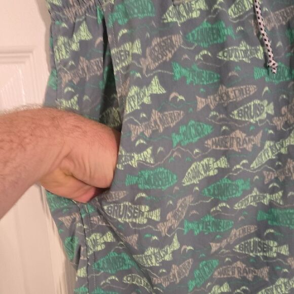 Columbia Gray and Green Fish Patterned Shorts - Picture 3 of 6